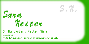 sara neiter business card